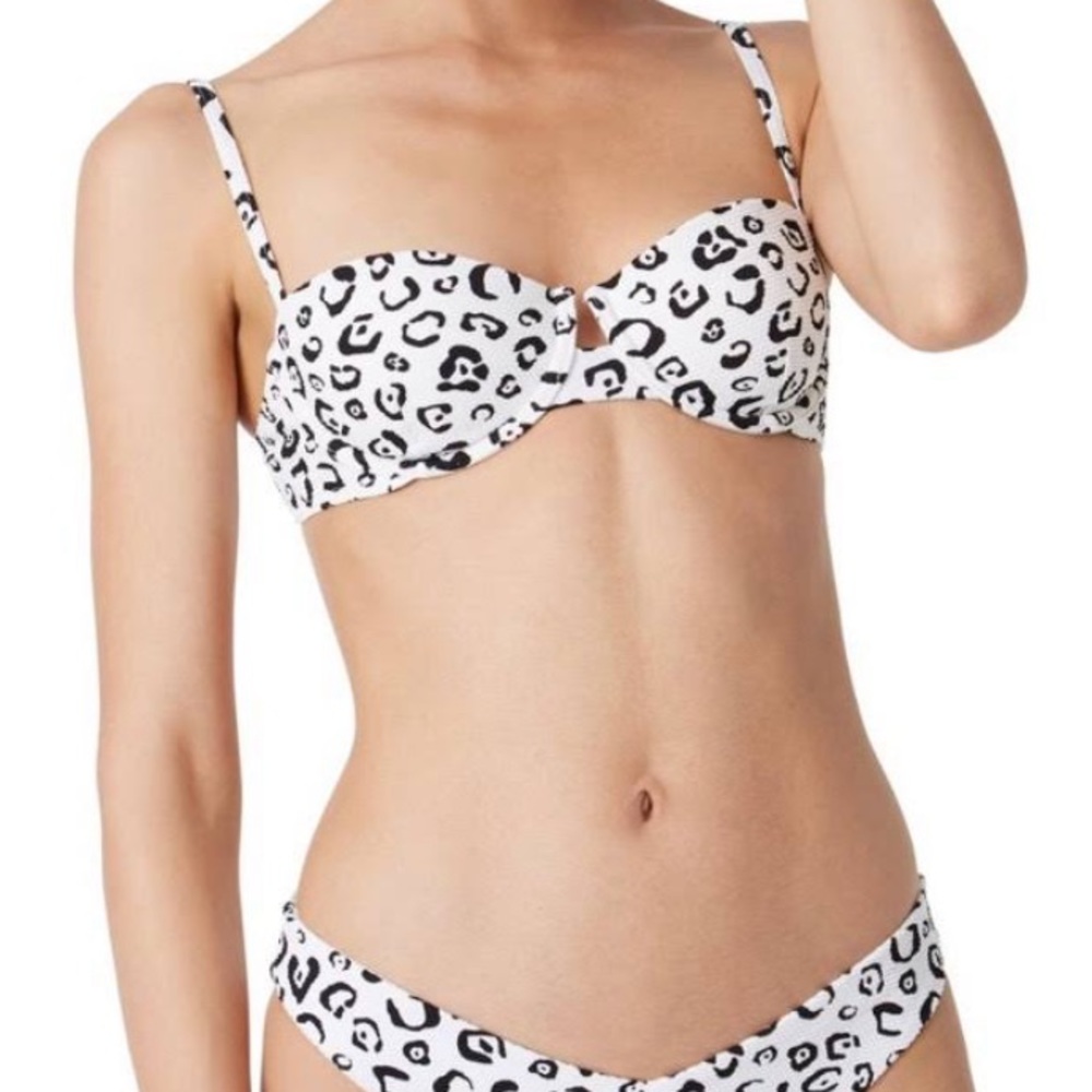 Onia Dalia bikini top in Graphic Leopard white